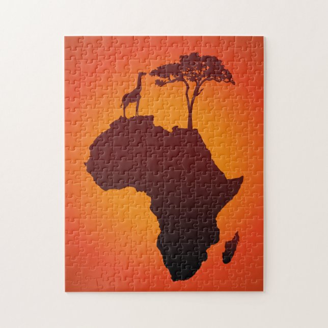 African Safari Map - Puzzle (Vertical)
