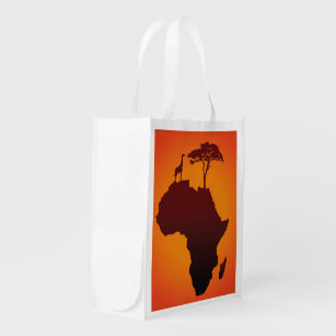 African Safari Map - Reusable Bag