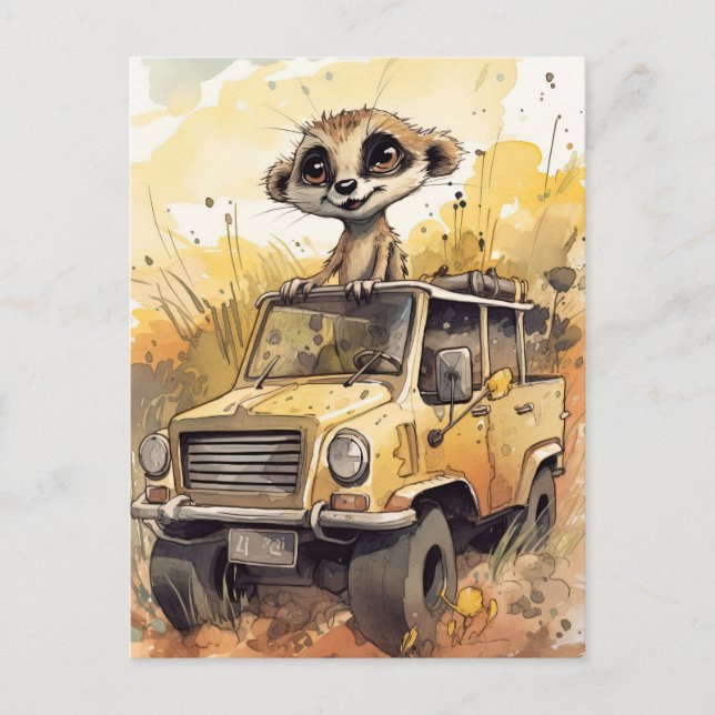African Safari Meerkat Postcard (Front)