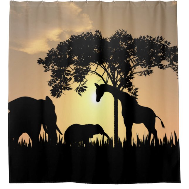 African safari shower curtain (Front)