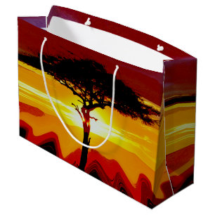 African Safari Sunset Large Gift Bag