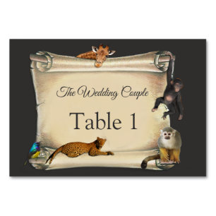 African Safari  Sunset Table cards