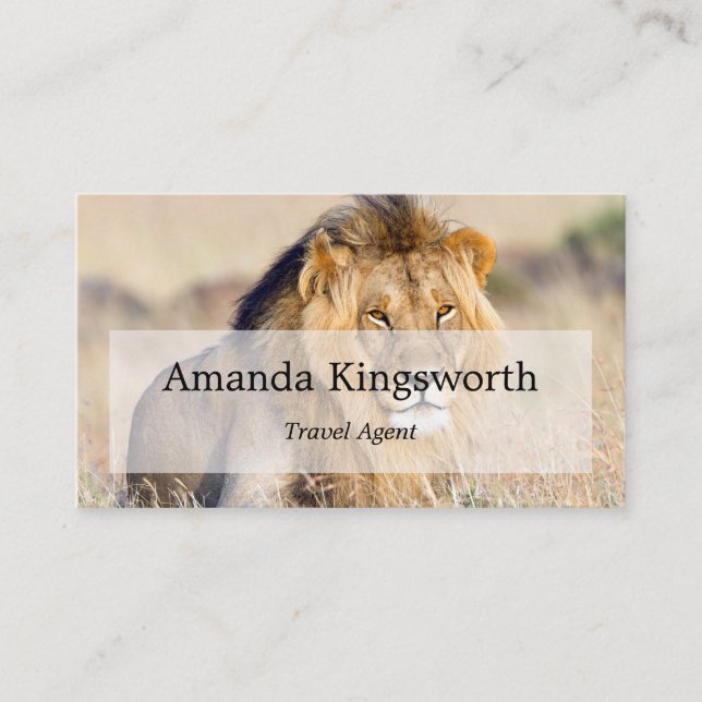 African Safari Travel agent professional Business Card (Front)