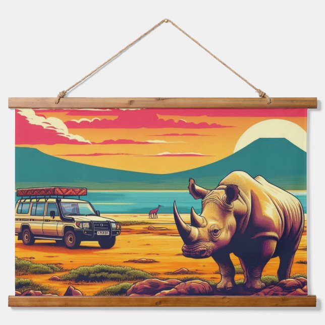 AFRICAN SAFARI WALL HANGING TAPESTRY (Front)