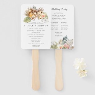 African Safari   Wedding Program Hand Fan