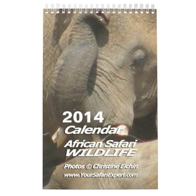 African Safari - WILDLIFE Calendar 2014 Single Pg. (Cover)