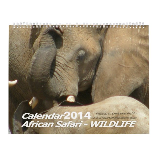 African Safari WILDLIFE Calendar  (Two-Page) (Cover)
