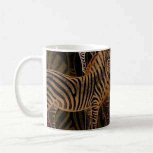 African Safari: Zebra Vintage Design Coffee Mug