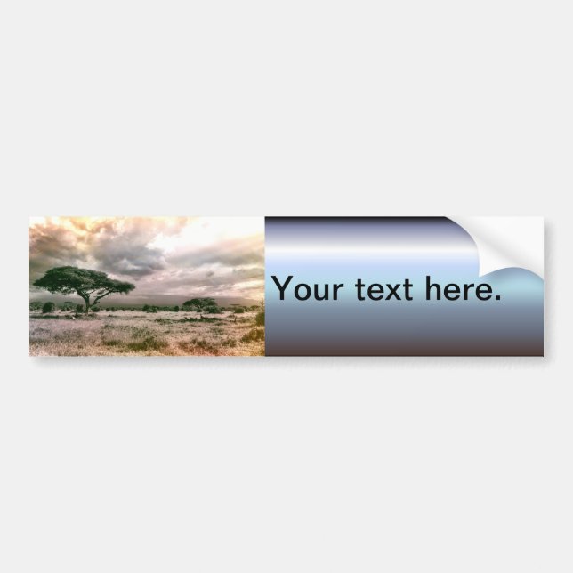 African Sahara Serengeti Savannah National Park Bumper Sticker (Front)