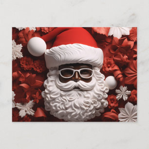African Santa Black Claus Melanin Christmas Xmas Holiday Postcard