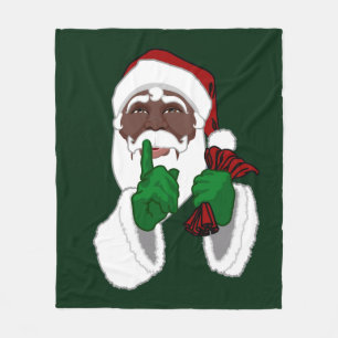 African Santa Christmas Blanket Santa Blanket