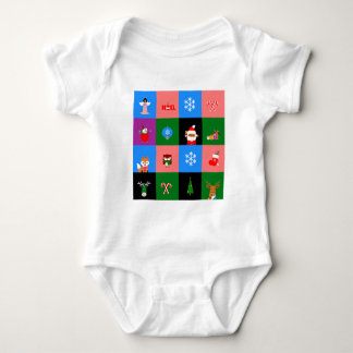 african santa claus colorblock baby bodysuit