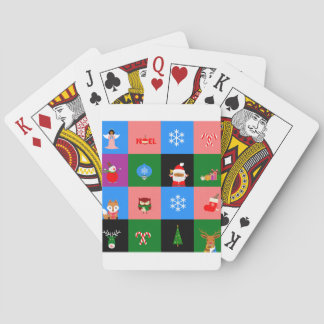 african santa claus colorblock playing cards