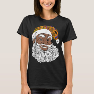 African Santa Claus Kente Hat Funny African Christ T-Shirt
