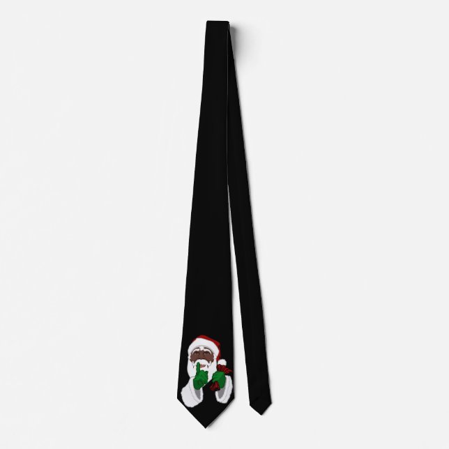 African Santa Clause Tie Christmas Santa Neckties (Front)