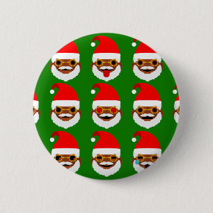 african santa emoji emoticons 2 inch round button