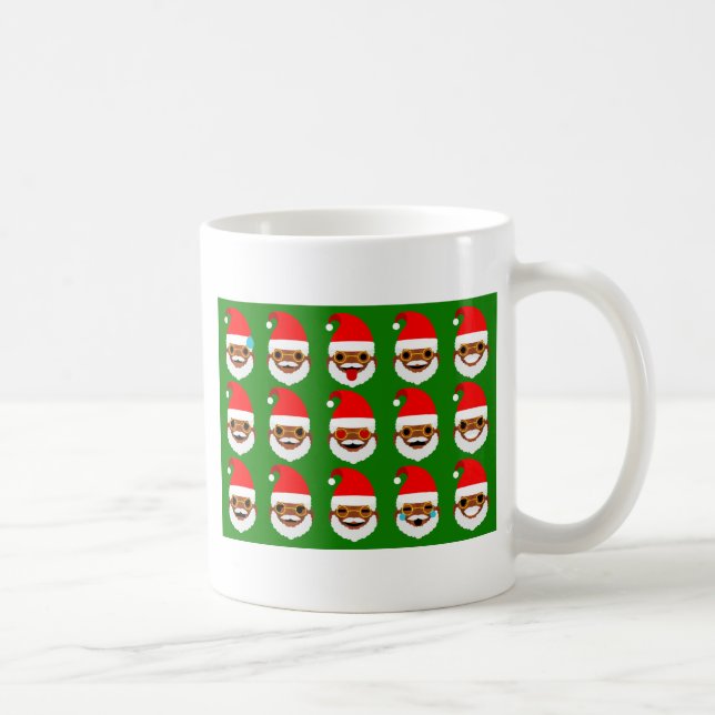 african santa emoji emoticons coffee mug (Right)