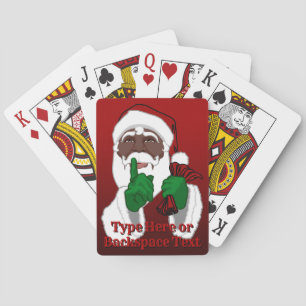 African Santa Playing Cards Personalized Cards