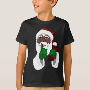 African Santa Shirt Kid's Black Santa Sweatshirts