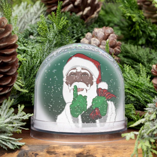 African Santa Snow Globe Custom Christmas Gifts (Winter)