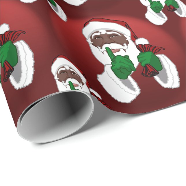 African Santa Wrapping Paper Christmas Paper (Roll Corner)
