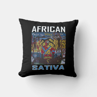 AFRICAN SATIVA THROW PILLOW