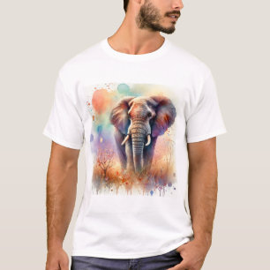 African Savanna Elephant 300724AREF132 - Watercolo T-Shirt
