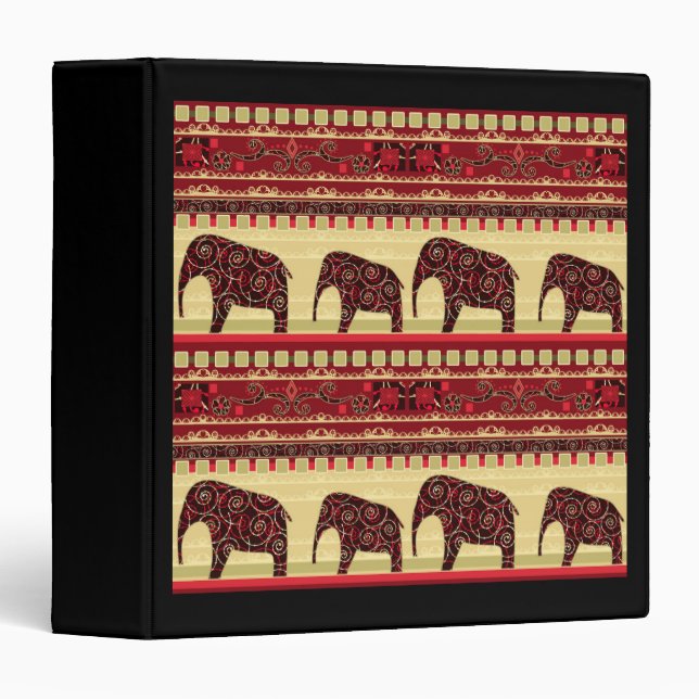 African seamless ethno traditional elephant triabl binder (Front/Spine)