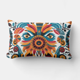 African Seamless Pattern Lumbar Pillow