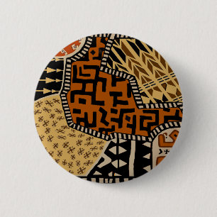 African Shaman Earth Spirits 2 Inch Round Button