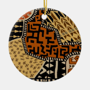 African Shaman Earth Spirits Ceramic Ornament