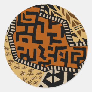 African Shaman Earth Spirits Classic Round Sticker