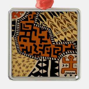 African Shaman Earth Spirits Metal Ornament