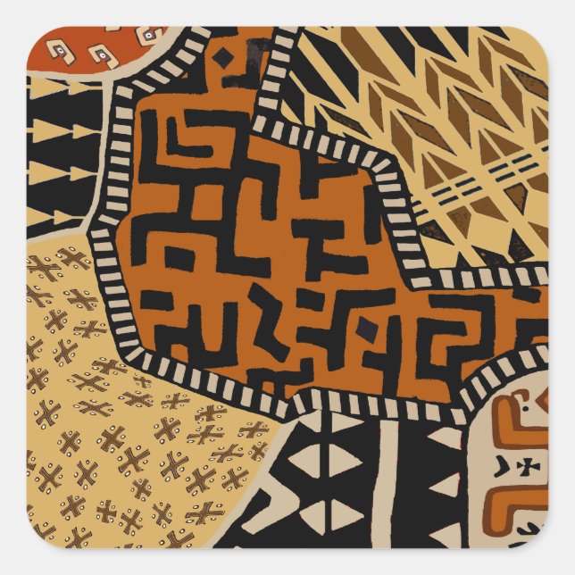 African Shaman Earth Spirits Square Sticker (Front)