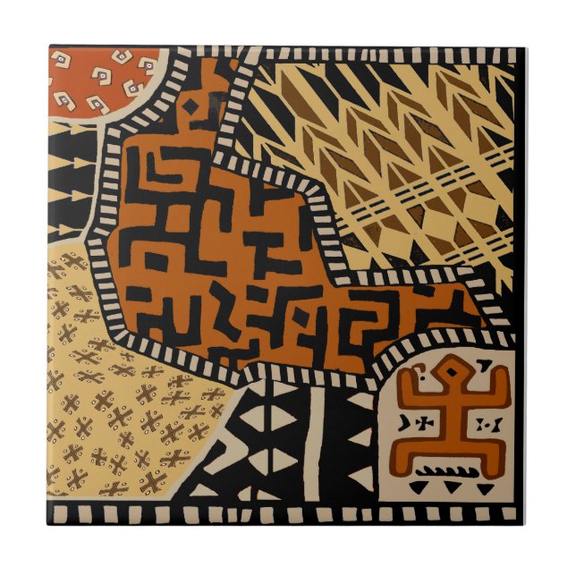 African Shaman Earth Spirits Tile (Front)