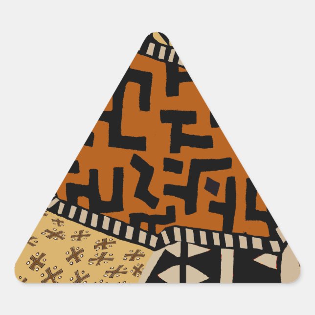 African Shaman Earth Spirits Triangle Sticker (Front)