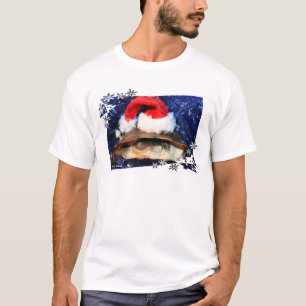 African sideneck turtle wearing santa hat T-Shirt