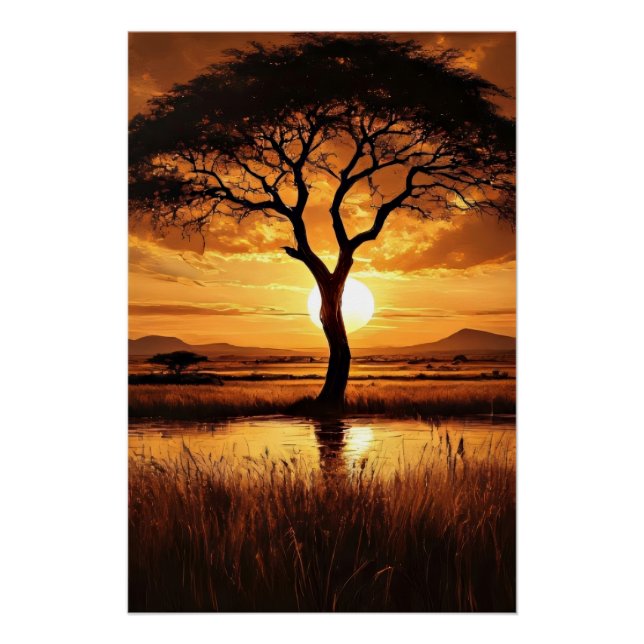 African Silhouette Poster (Front)