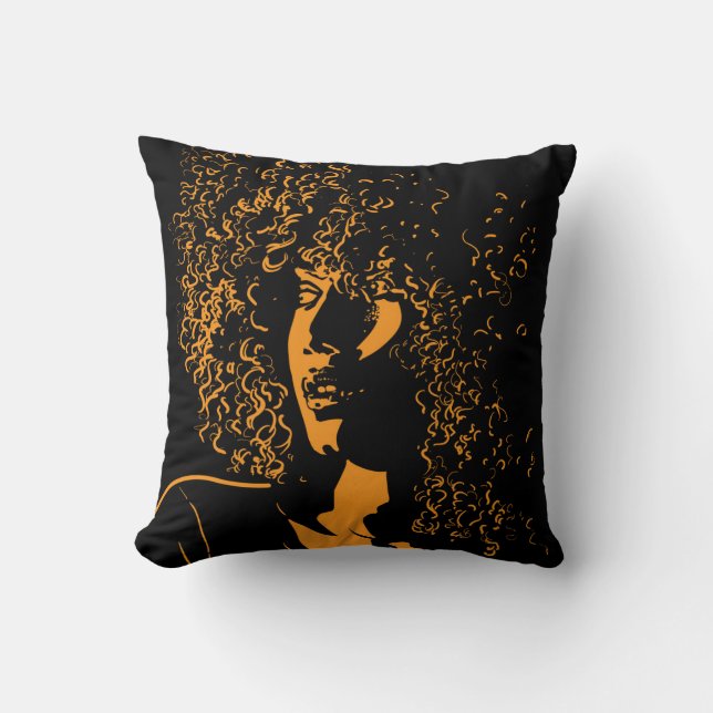 African Silhouette: Vintage Contrast. Throw Pillow (Front)