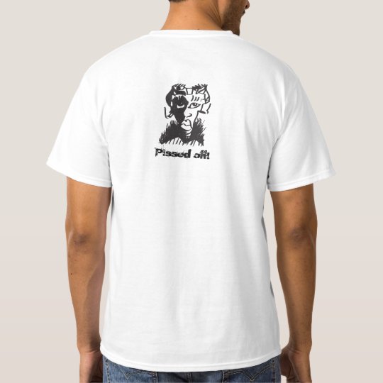 African Sketch Pissed Of Value T-Shirt, White T-Shirt