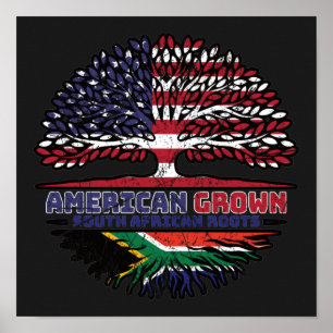 African South Africa US American USA United States Poster