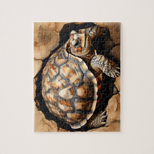 African Spurred tortoise  Jigsaw Puzzle (Vertical)