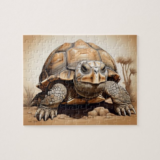 African Spurred tortoise  Jigsaw Puzzle (Horizontal)