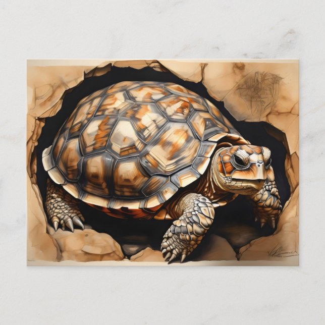 African Spurred tortoise  Postcard (Front)