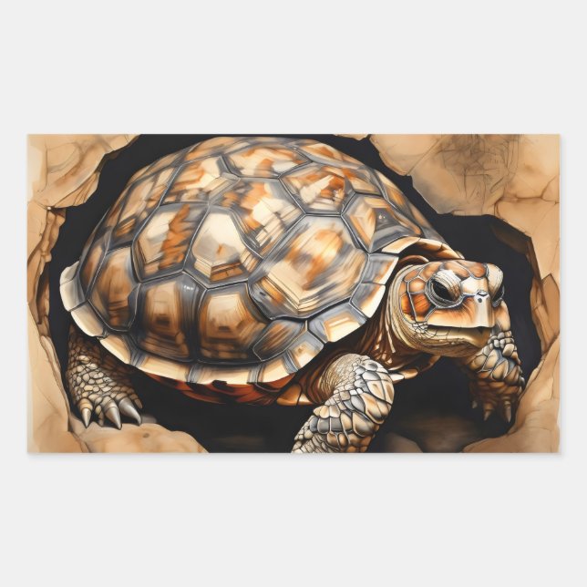 African Spurred tortoise  Sticker (Front)