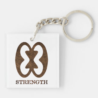 African Strength Symbol Keychain