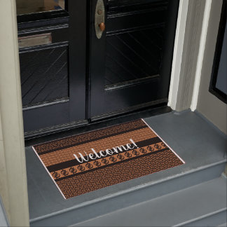 African Style Adinkra Pattern Personalized Doormat