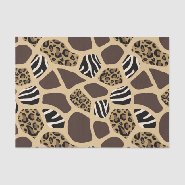 African Style Animal Print “Safari” Tissue Paper (Front)