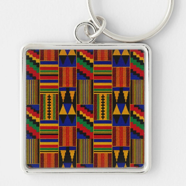 African Style Kente Cloth Keychain (Front)
