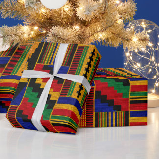 African Style Kente Cloth Wrapping Paper